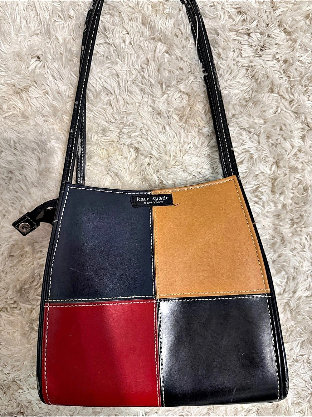 Kate Spade Color Block Tote in Black & Red